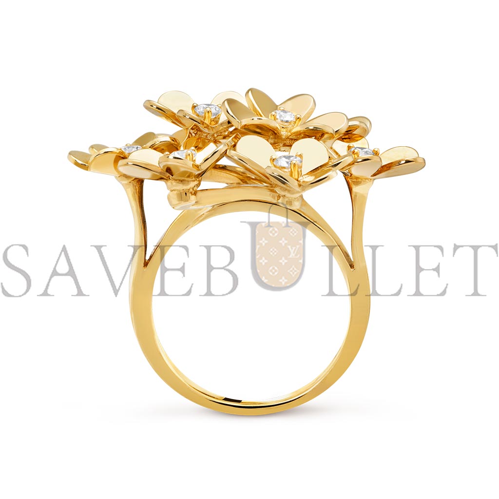 VAN CLEEF ARPELS FRIVOLE RING, 8 FLOWERS - YELLOW GOLD, DIAMOND  VCARB67700